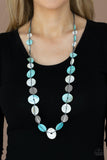 Seashore Spa - Blue Necklace - Paparazzi Accessories Necklace Bedazzle Me Pretty Mobile Fashion Boutique