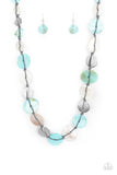 Seashore Spa - Blue Necklace - Paparazzi Accessories Necklace Bedazzle Me Pretty Mobile Fashion Boutique