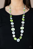 Seashore Spa - Green Necklace - Paparazzi Accessories Necklace Bedazzle Me Pretty Mobile Fashion Boutique