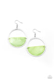 Seashore Vibes - Green Earrings - Paparazzi Accessories Earrings Bedazzle Me Pretty Mobile Fashion Boutique