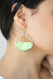 Seashore Vibes - Green Earrings - Paparazzi Accessories Earrings Bedazzle Me Pretty Mobile Fashion Boutique