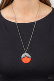 Seaside Sabbatical - Orange Necklace - Paparazzi Accessories Necklace Bedazzle Me Pretty Mobile Fashion Boutique