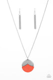 Seaside Sabbatical - Orange Necklace - Paparazzi Accessories Necklace Bedazzle Me Pretty Mobile Fashion Boutique