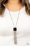 Seaside Season - Black Necklace - Paparazzi Accessories Necklace Bedazzle Me Pretty Mobile Fashion Boutique