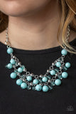 Seaside Soiree - Blue Necklace - Paparazzi Accessories Necklace Bedazzle Me Pretty Mobile Fashion Boutique