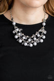 Seaside Soiree - Silver Necklace - Paparazzi Accessories Necklace Bedazzle Me Pretty Mobile Fashion Boutique