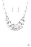 Seaside Soiree - Silver Necklace - Paparazzi Accessories Necklace Bedazzle Me Pretty Mobile Fashion Boutique