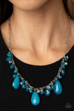 Seaside Solstice - Blue Necklace - Paparazzi Accessories Necklace Bedazzle Me Pretty Mobile Fashion Boutique