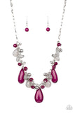 Seaside Solstice - Purple Necklace - Paparazzi Accessories Necklace Bedazzle Me Pretty Mobile Fashion Boutique