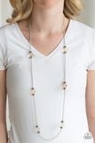 Season of Sparkle - Brown Necklace - Paparazzi Accessories Necklace Bedazzle Me Pretty Mobile Fashion Boutique