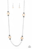 Season of Sparkle - Brown Necklace - Paparazzi Accessories Necklace Bedazzle Me Pretty Mobile Fashion Boutique