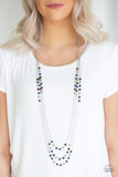 Seasonal Sensation - Blue Necklace - Paparazzi Accessories Necklace Bedazzle Me Pretty Mobile Fashion Boutique