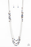 Seasonal Sensation - Blue Necklace - Paparazzi Accessories Necklace Bedazzle Me Pretty Mobile Fashion Boutique