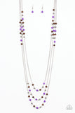 Seasonal Sensation - Purple Necklace - Paparazzi Accessories Necklace Bedazzle Me Pretty Mobile Fashion Boutique