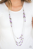 Seasonal Sensation - Purple Necklace - Paparazzi Accessories Necklace Bedazzle Me Pretty Mobile Fashion Boutique