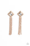 Seasonal Sparkle - Gold Post Earrings - Paparazzi Accessories Post Earrings Bedazzle Me Pretty Mobile Fashion Boutique