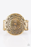Seasonal Spinster - Brass Ring - Paparazzi Accessories Ring Bedazzle Me Pretty Mobile Fashion Boutique