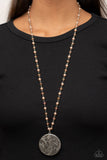 Secret Cottage - Brown Necklace - Paparazzi Accessories Necklace Bedazzle Me Pretty Mobile Fashion Boutique