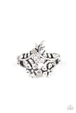 Secret Eden - Silver Ring - Paparazzi Accessories Ring Bedazzle Me Pretty Mobile Fashion Boutique