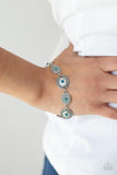 Secret Garden Glamour - Blue Bracelet - Paparazzi Accessories Bracelet Bedazzle Me Pretty Mobile Fashion Boutique