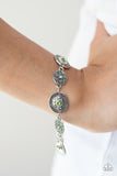 Secret Garden Glamour - Green Bracelet - Paparazzi Accessories Bracelet Bedazzle Me Pretty Mobile Fashion Boutique