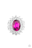 Secret Garden Glow - Pink Ring - Paparazzi Accessories Ring Bedazzle Me Pretty Mobile Fashion Boutique