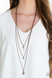 Secret Heart - Copper Necklace - Paparazzi Accessories Necklace Bedazzle Me Pretty Mobile Fashion Boutique
