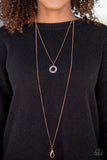 Secret Of Success - Copper Lanyard - Paparazzi Accessories Lanyard Bedazzle Me Pretty Mobile Fashion Boutique