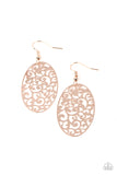Secret Orchards - Gold Earrings - Paparazzi Accessories Earrings Bedazzle Me Pretty Mobile Fashion Boutique