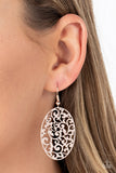 Secret Orchards - Gold Earrings - Paparazzi Accessories Earrings Bedazzle Me Pretty Mobile Fashion Boutique