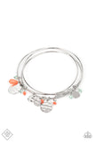 Secret Paradise - Orange Bracelet - Paparazzi Accessories Bracelet Bedazzle Me Pretty Mobile Fashion Boutique