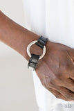 Secure The Perimeter - Black Bracelet - Paparazzi Accessories Bracelet Bedazzle Me Pretty Mobile Fashion Boutique