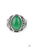 Sedona Dream - Green Ring - Paparazzi Accessories Ring Bedazzle Me Pretty Mobile Fashion Boutique