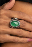 Sedona Dream - Green Ring - Paparazzi Accessories Ring Bedazzle Me Pretty Mobile Fashion Boutique