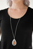Sedona Solstice - Orange Necklace - Paparazzi Accessories Necklace Bedazzle Me Pretty Mobile Fashion Boutique