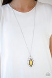 Sedona Solstice - Yellow Necklace - Paparazzi Accessories Necklace Bedazzle Me Pretty Mobile Fashion Boutique