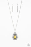 Sedona Solstice - Yellow Necklace - Paparazzi Accessories Necklace Bedazzle Me Pretty Mobile Fashion Boutique