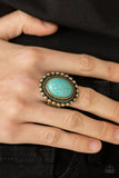 Sedona Soul - Brass Ring - Paparazzi Accessories Ring Bedazzle Me Pretty Mobile Fashion Boutique