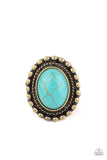 Sedona Soul - Brass Ring - Paparazzi Accessories Ring Bedazzle Me Pretty Mobile Fashion Boutique