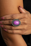 Sedona Soul - Purple Ring - Paparazzi Accessories Ring Bedazzle Me Pretty Mobile Fashion Boutique