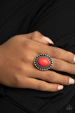 Sedona Soul - Red Ring - Paparazzi Accessories Ring Bedazzle Me Pretty Mobile Fashion Boutique