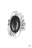 Sedona Sunset - Black Ring - Paparazzi Accessories Ring Bedazzle Me Pretty Mobile Fashion Boutique