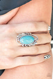 Sedona Sunset - Blue Ring - Paparazzi Accessories Ring Bedazzle Me Pretty Mobile Fashion Boutique