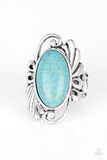 Sedona Sunset - Blue Ring - Paparazzi Accessories Ring Bedazzle Me Pretty Mobile Fashion Boutique