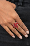 Seeing Eye to Cats Eye - Red Ring - Paparazzi Accessories Ring Bedazzle Me Pretty Mobile Fashion Boutique