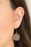 Seeing Star Lillies - Copper Earrings - Paparazzi Accessories Earrings Bedazzle Me Pretty Mobile Fashion Boutique