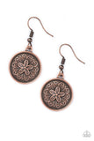 Seeing Star Lillies - Copper Earrings - Paparazzi Accessories Earrings Bedazzle Me Pretty Mobile Fashion Boutique