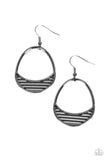 Segmented Shimmer - Black Earrings - Paparazzi Accessories Earrings Bedazzle Me Pretty Mobile Fashion Boutique