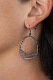 Segmented Shimmer - Black Earrings - Paparazzi Accessories Earrings Bedazzle Me Pretty Mobile Fashion Boutique