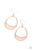 Segmented Shimmer - Rose Gold Earrings - Paparazzi Accessories Earrings Bedazzle Me Pretty Mobile Fashion Boutique